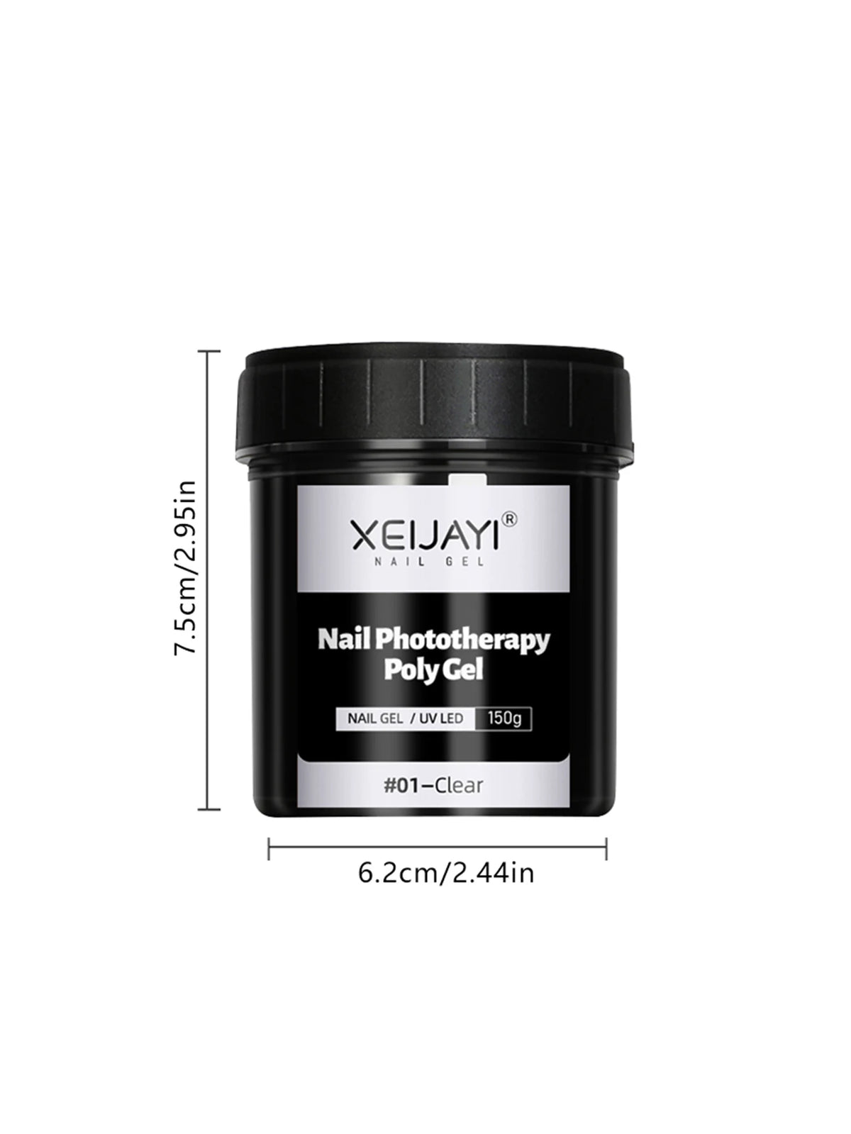 XEIJAYI 150g Poly Nail Gel UV LED Cured Builder Nail Gel Crystal Nail Extension Gel For Nails DIY At Home Salon