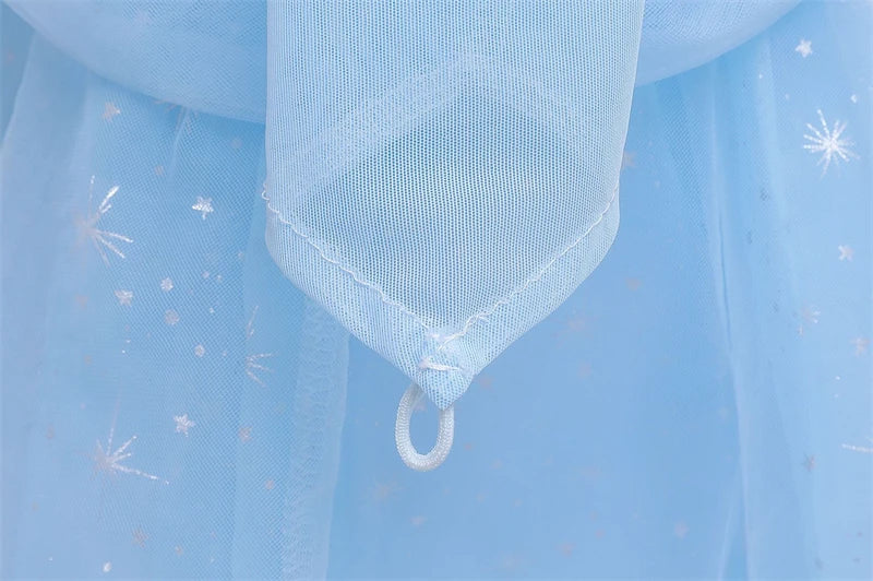 Elsa Cosplay Costume Kids Layers Deluxe Ball Gown Princess Dresses Aurora Christmas Wedding Evening Dress Girls Princess Dresses