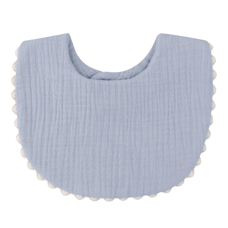 Cotton Gause Baby Bibs Solid Color Absorbent Baby Tassel Bib Newborn Burp Cloths Bandana Scarf for Kids Baby Girls Feeding Item