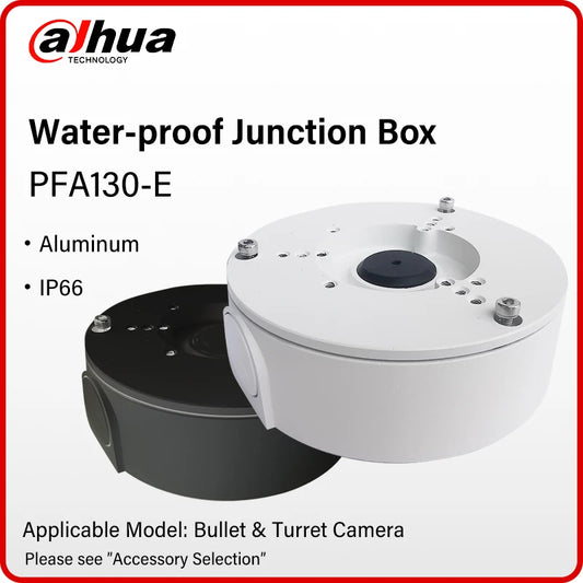 Dahua PFA130-E Water-proof Junction Box Aluminum White Black Camera Mounts IP66 Bracket For Dahua Bullet Camera Turret Camera