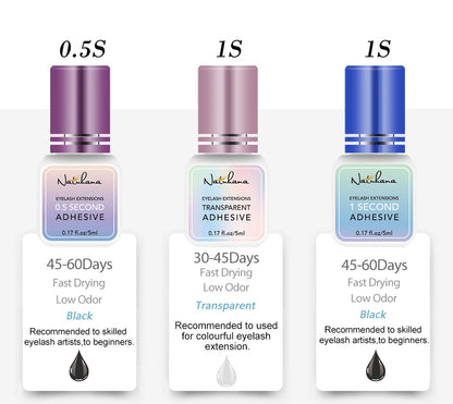 NATUHANA 3pc/lot Eyelash Glue Waterproof Lashes Extensions Adhesive Fast Drying Long Lasting Eye Glue Makeup Tools