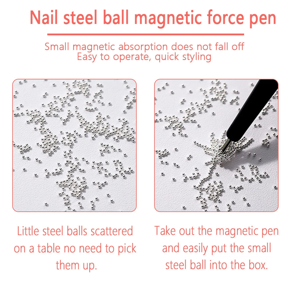 1/2Pcs Vortex/lollipop Cat's Eye Nail Magnet Pen Create Water Ripple Swirl Effect Magnetic Stick for Gel Polish Manicure Tools &