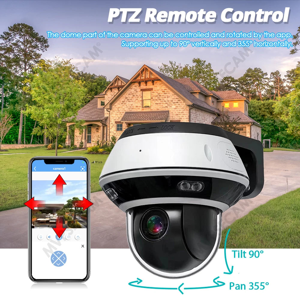 3840*2160P Ultra HD 10X Optical Zoom 4K 8MP Surveillance IP Camera POE Video Outdoor Security IP Cameras PTZ Smart Home CCTV