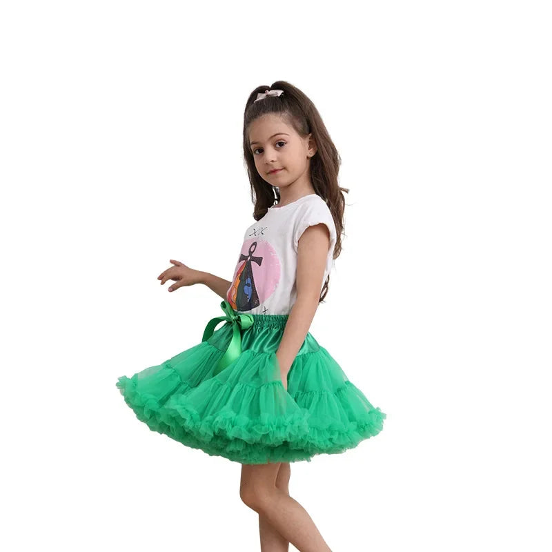 Lush Small Baby Girls Tutu Skirt for Kids Children Puffy Tulle Skirts for Girl Newborn Party Princess Girl Clothes 1-15 Years