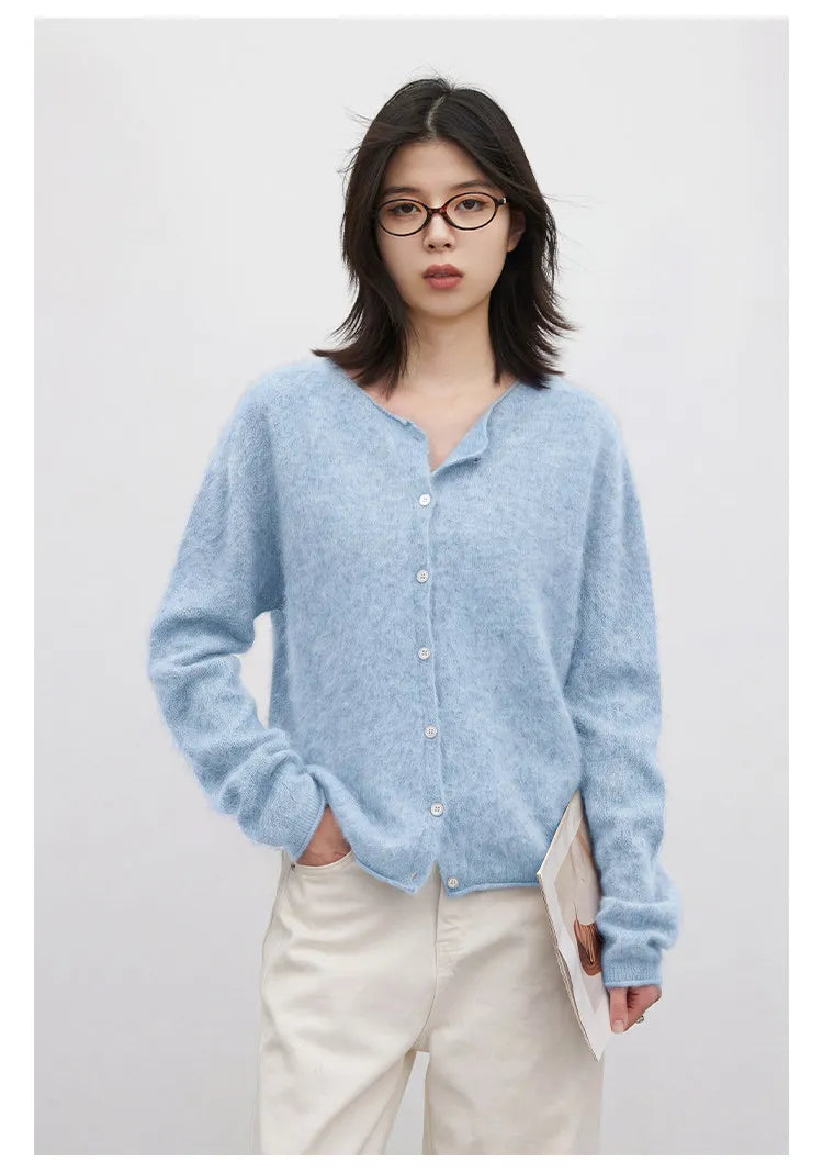 CHIC VEN New Women Knitted Cardigan Solid Long Sleeved Single-breasted Loose Casual Oversize Female Sweater Autumn Winter 2026