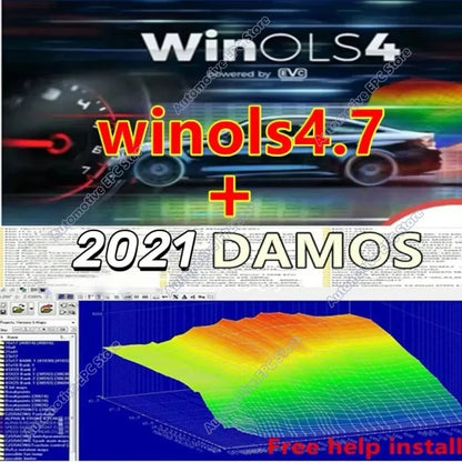 2026 Hot Selling Winols 4.7 Software+2021 Damos File Latest ECU Programming Tool+installation Video Guide Car Auto Repair Softwa