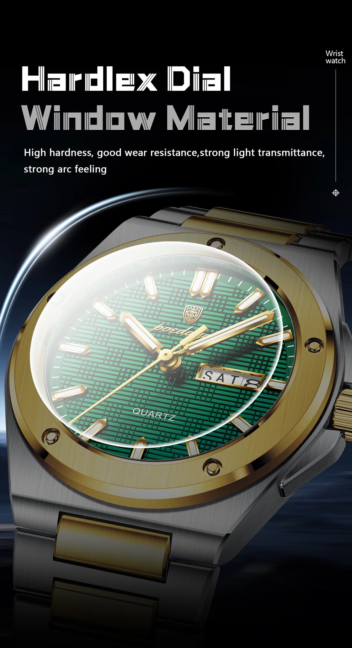 POEDAGAR High Quality Men Clock Date Week Waterproof Fashion Watch For Man Stainless Steel Luxury Men's Quartz Watches Reloj+Box