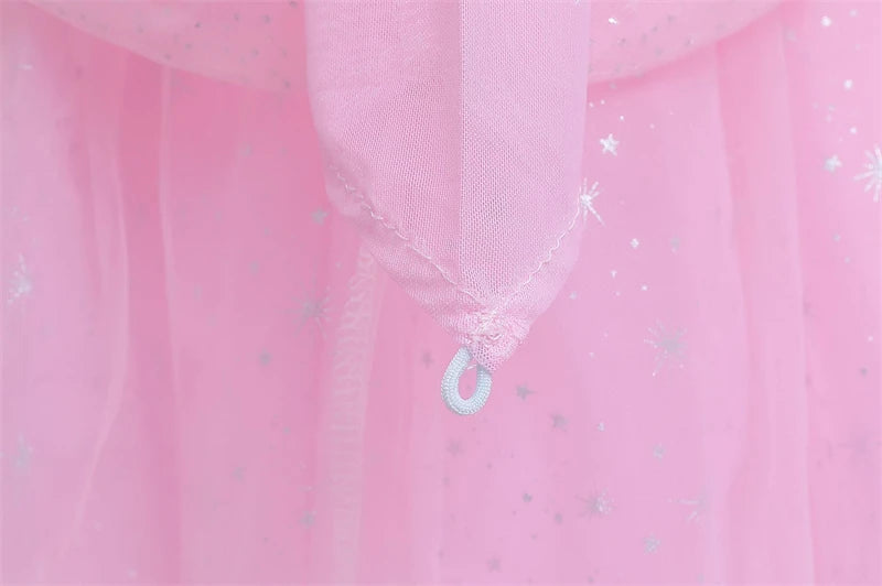 Elsa Cosplay Costume Kids Layers Deluxe Ball Gown Princess Dresses Aurora Christmas Wedding Evening Dress Girls Princess Dresses