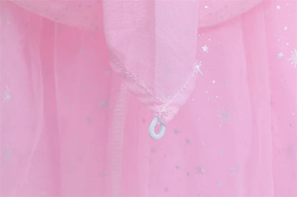 Elsa Cosplay Costume Kids Layers Deluxe Ball Gown Princess Dresses Aurora Christmas Wedding Evening Dress Girls Princess Dresses