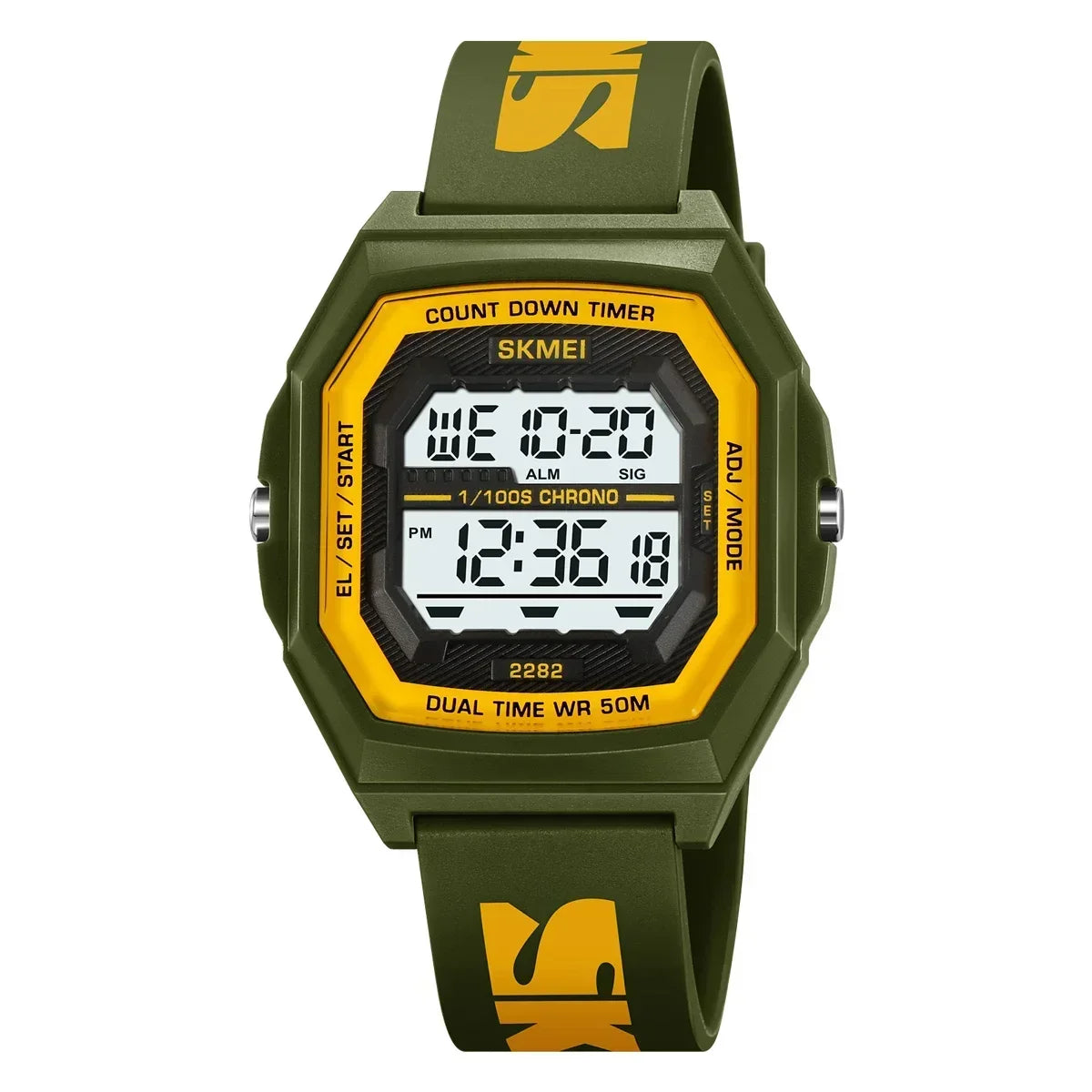 SKMEI 2282 Watches For Men Women 5Bar Waterproof Stopwatch Countdown Wristwatches Reloj Hombre Fashion Digital Sport Electronic