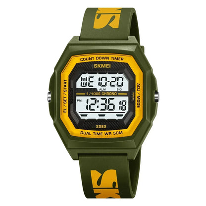 SKMEI 2282 Watches For Men Women 5Bar Waterproof Stopwatch Countdown Wristwatches Reloj Hombre Fashion Digital Sport Electronic