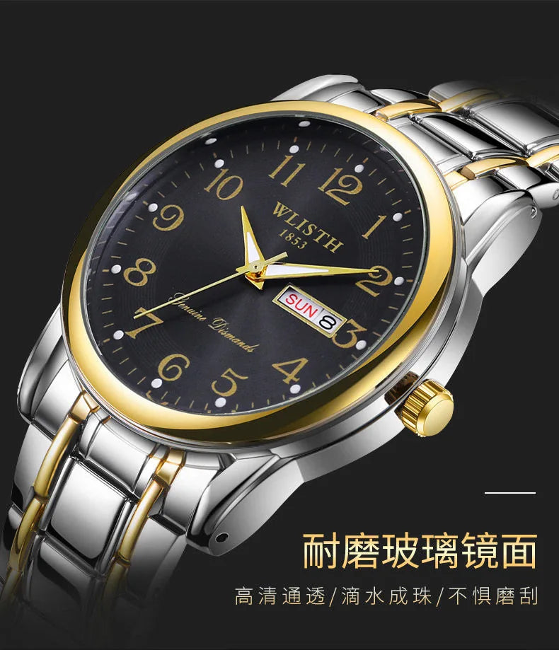 Luxury Women Watch Quartz Watch Digital Wristwatch Waterproof Calendar Luminous Watch Fashion Business Light Man Clock Watches