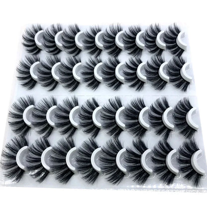 16 Pairs 3D Mink Lashes Natural False Eyelashes Dramatic Volume Fake Lashes Makeup Eyelash Extension Silk Eyelashes
