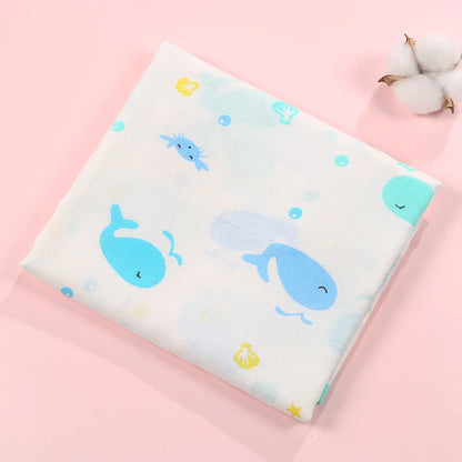 Newborn soft 100% muslin cotton swaddlle blanket infant baby wrap bath towel cover blanket 120x110cm