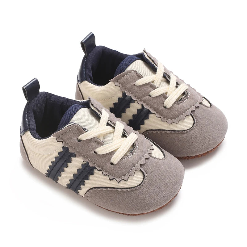 Baby Boys Girls Spring Autumn Shoes 0-1 Year First Walker Fashion Striped Rubber Soles Casual Sports Newborn