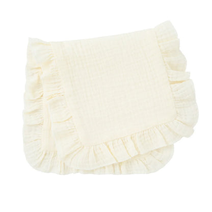 Soft Muslin Cotton Gauze Shoulder Rag Baby Burping Pad Ruffle Newborn Baby Burp Cloths