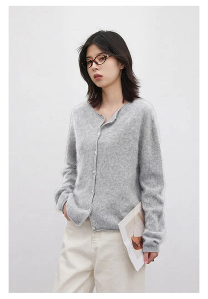 CHIC VEN New Women Knitted Cardigan Solid Long Sleeved Single-breasted Loose Casual Oversize Female Sweater Autumn Winter 2026