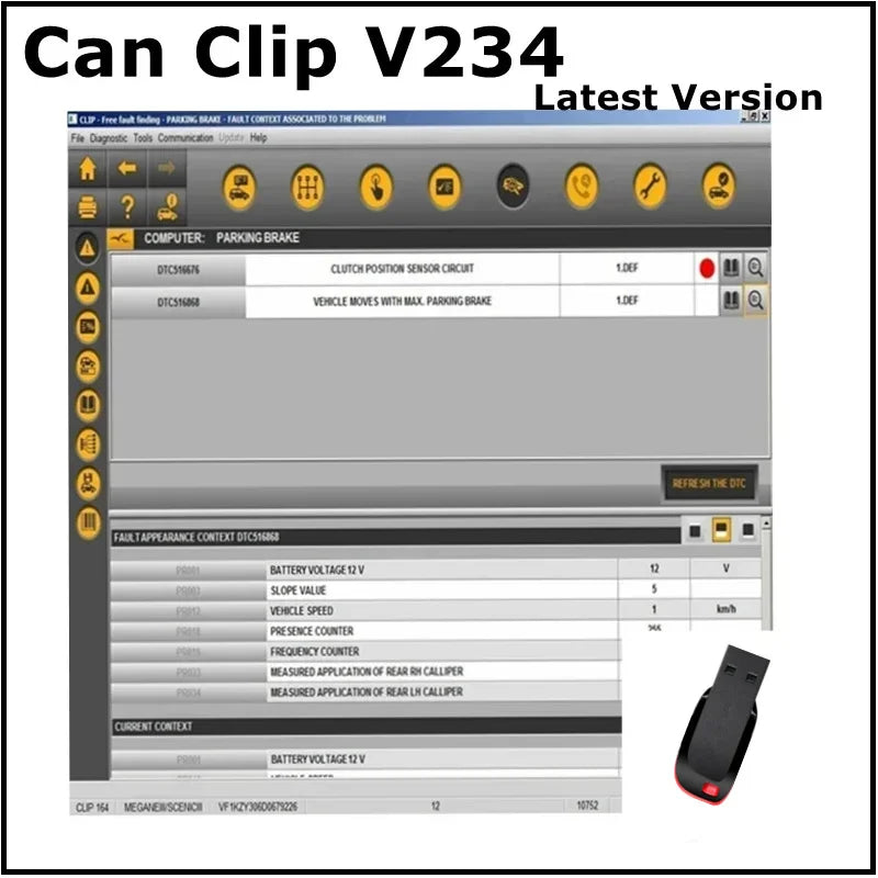 New Can Clip V234 Latest Software For Renault Can Clip OBD2 Diagnostic software+Reprog V191+Dialogys V4.72 Auto Repair Software