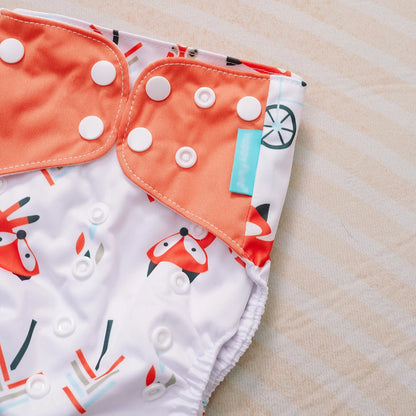 Kangobaby #My Soft Life# 4pcs Set Suede Cloth Baby Cloth Diaper Reusable Washable Newborn Nappies