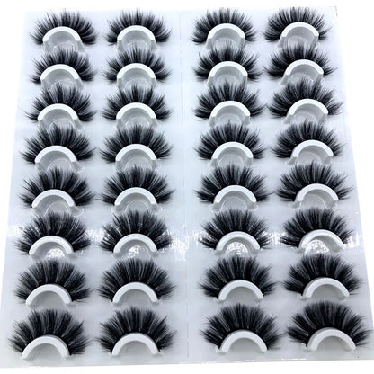 16 Pairs 3D Mink Lashes Natural False Eyelashes Dramatic Volume Fake Lashes Makeup Eyelash Extension Silk Eyelashes