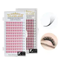 GLAMLASH L+/LC/LD/LU(M)/N Curl 7~15mm MIX 16rows/Case Mink Eyelash Extension Individual Lashes Soft False Eyelashes