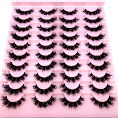 16 Pairs 3D Mink Lashes Natural False Eyelashes Dramatic Volume Fake Lashes Makeup Eyelash Extension Silk Eyelashes