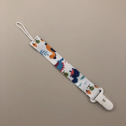 Cartoon Fixed Button Baby Pacifier Clip Chain Ribbon Dummy Soother Holder Chain Anti-drop Buckle Strap for Pacifier Baby Feeding