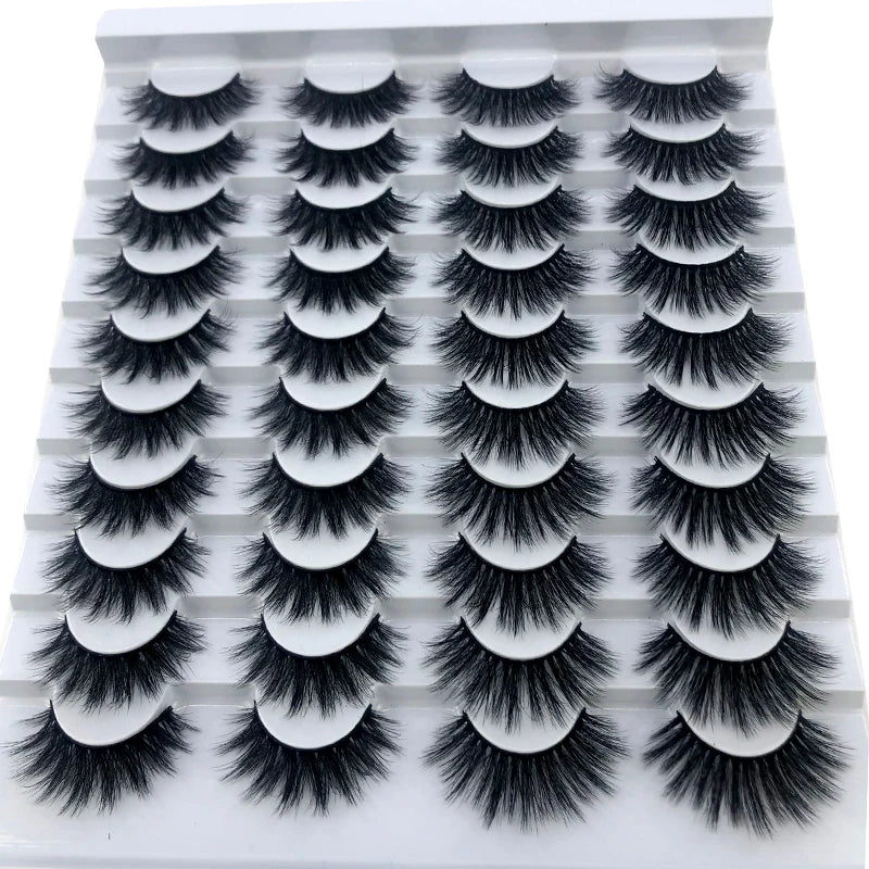 16 Pairs 3D Mink Lashes Natural False Eyelashes Dramatic Volume Fake Lashes Makeup Eyelash Extension Silk Eyelashes