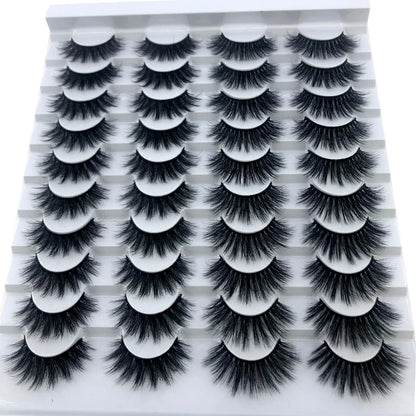 16 Pairs 3D Mink Lashes Natural False Eyelashes Dramatic Volume Fake Lashes Makeup Eyelash Extension Silk Eyelashes