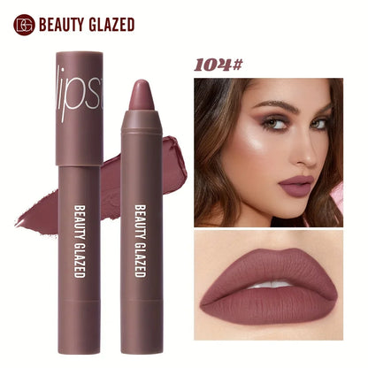 BEAUTY GLAZED 12 Colors Long-Lasting Waterproof Non-Stick Matte Lipstick Pen