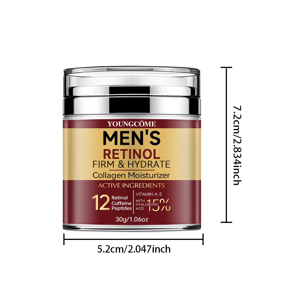 Men's Retinol Firming Face Cream Skincare Moisturizing Collagen Brightening Smooth Wrinkles Facial Face Men Skin Care Treatment