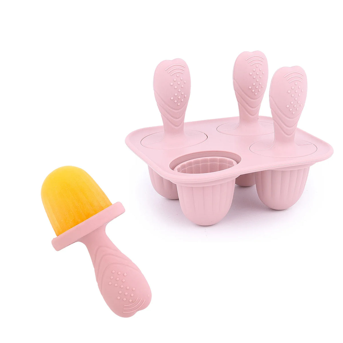 Baby Fruit and Vegetable Mold Silicone Hand Ring Popsicle Mold Baby Teething Teether Ice Cream Mold Baby Food Storage Container