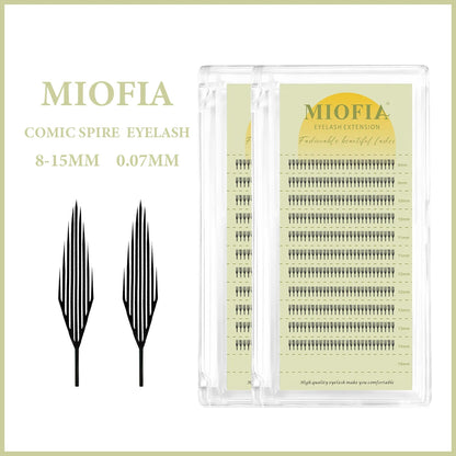 Anime Spire Eyelash Extension Feather Shape C/D Curl Premade Fans Tower Lashes Soft Lightweight Manga Effect False Lashes Makeup