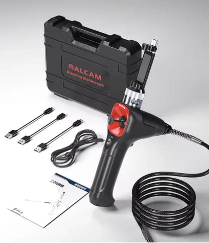 360° Articulating Borescope 6.2mm 4 Ways 3m Wires IPS Automotive Inspection Camera 6 Adjustable LED Lights