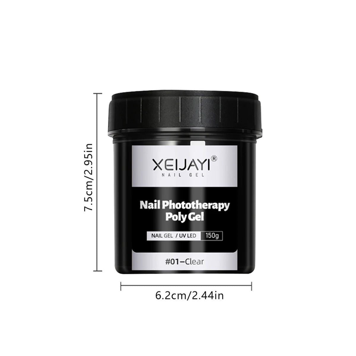 XEIJAYI 150g Poly Nail Gel UV LED Cured Builder Nail Gel Crystal Nail Extension Gel For Nails DIY At Home Salon