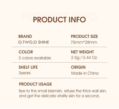 O.TWO.O Air Cushion BB Cream 3 Colors Fuller Coverage Waterproof Long-lasting Concealer Cushion Compact With Puff Face Makeup