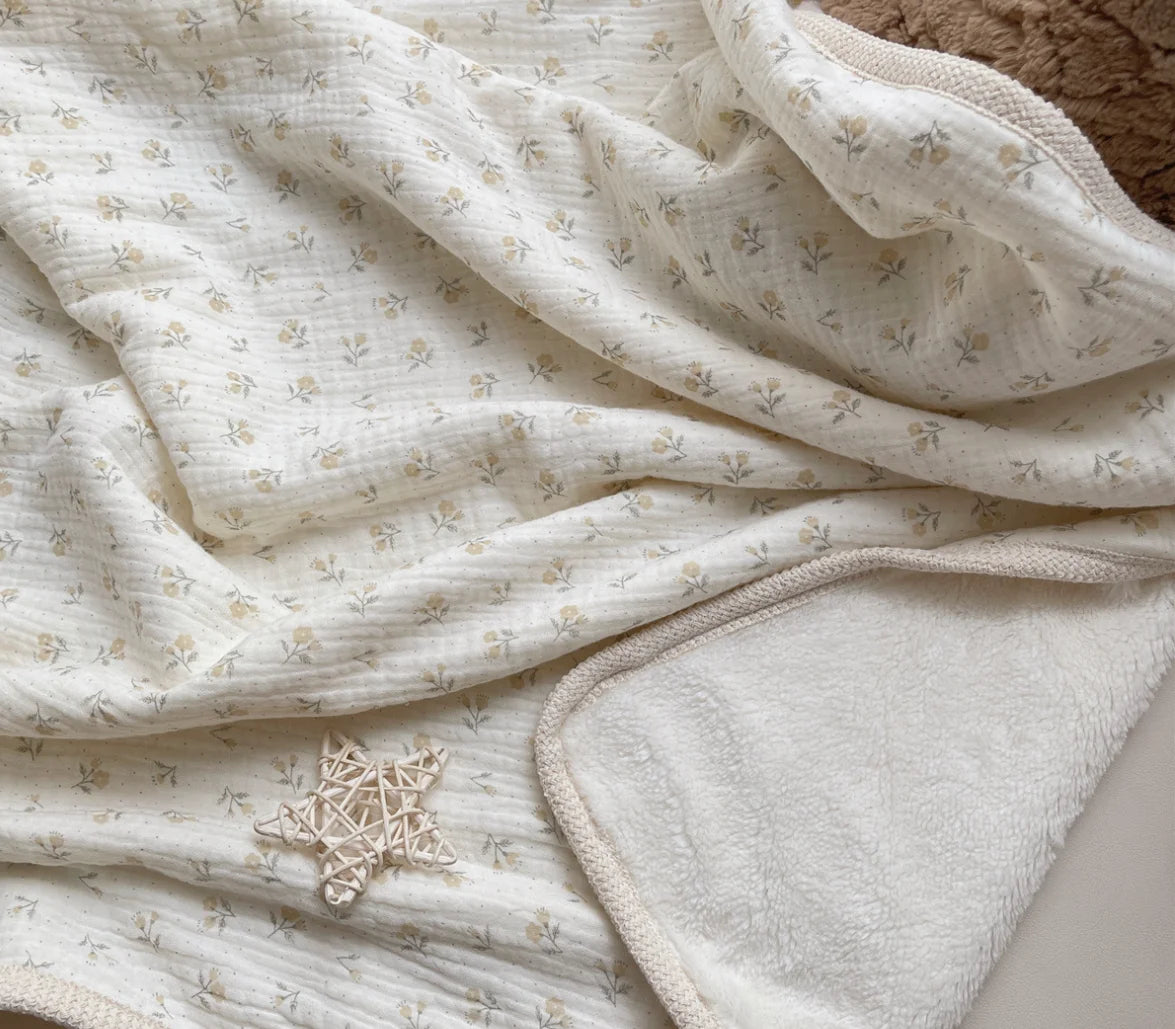 Muslin Baby Blanket Newborn Infant Swaddles Wrap Blankets Winter Fleece Thermal Crib Stroller Sleep Cover Soft Throw Blankets