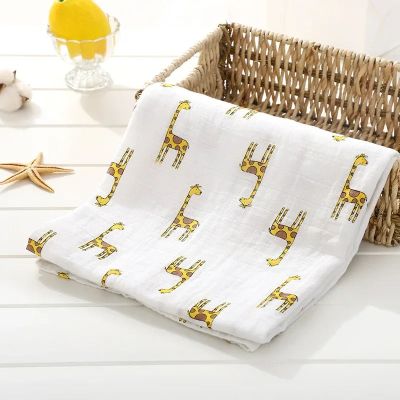 120cm*110cm Swaddle Blanket Baby Cotton Muslin Wrap Baby Blankets Newborn Swaddle Bedding