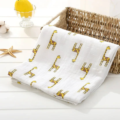 120cm*110cm Swaddle Blanket Baby Cotton Muslin Wrap Baby Blankets Newborn Swaddle Bedding