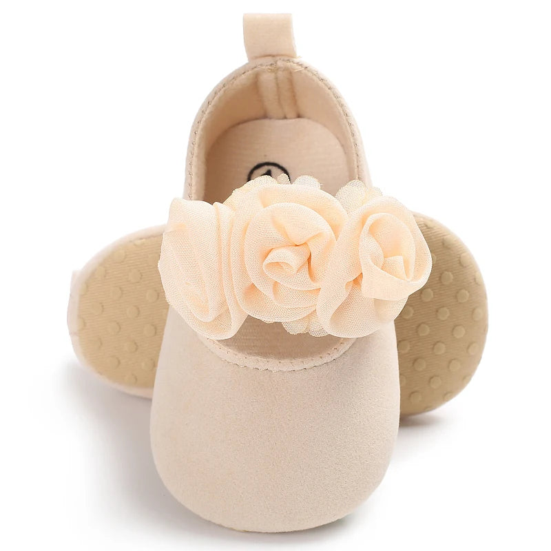 Baby Learning Walk Shoes, Elegant 3D Flower Infant Crib Shoes,Multi Style Soft Dress Footwear for Newborn Baby Girls 0-18Months