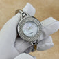 Diamond-Embellished Round-Head Bracelet Watch for Women with Light Luxe Charm