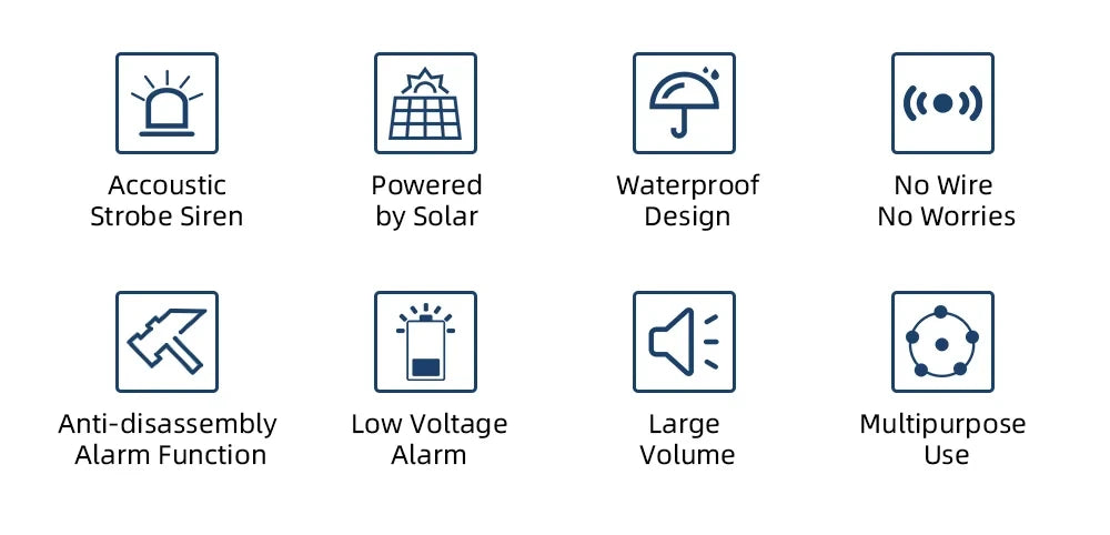 New 433MHz Wireless light Flash Strobe Outdoor Solar Waterproof Siren for Home Burglar PIR Motion Door Gap Security Alarm System