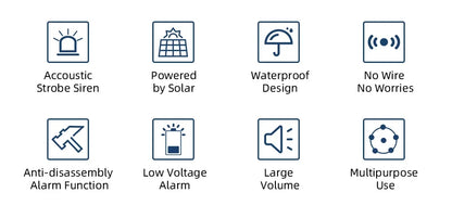New 433MHz Wireless light Flash Strobe Outdoor Solar Waterproof Siren for Home Burglar PIR Motion Door Gap Security Alarm System