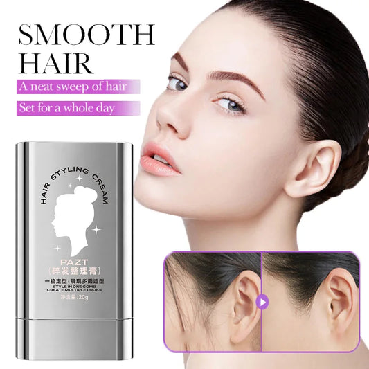 Hair Styling Cream, Long-Lasting Shaping, Refreshing and Non Greasy, with Built-In Comb Teeth, Creating a Natural Look