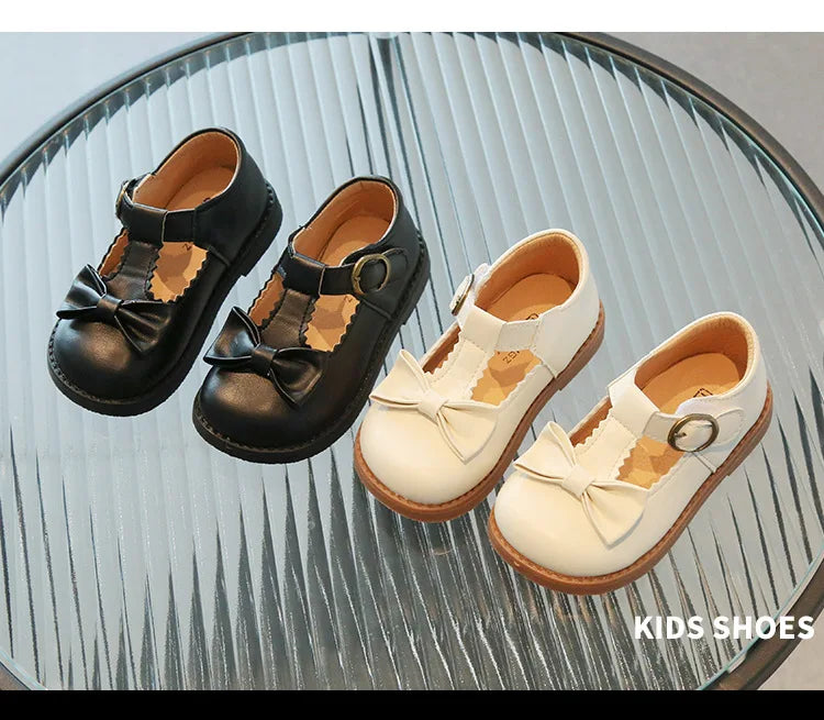 Girls Oxfords 2024 Spring Autumn Children Leather Shoes Girls Cute Sweet T-strap Shoes Toddler Girl Shoes School Performance