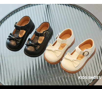 Girls Oxfords 2024 Spring Autumn Children Leather Shoes Girls Cute Sweet T-strap Shoes Toddler Girl Shoes School Performance