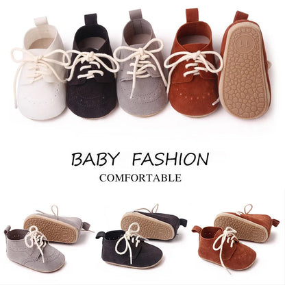 Newborn Baby Shoes Baby Boy Girl Shoes Classic Leather Rubber Sole Anti-slip Toddler First Walkers Infant Girl Shoes Moccasins