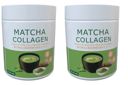 Matcha Collagen Powder with Marine Collagen Organic Green Tea Drink Mix Daily Beauty Wellness Support Gluten Free 30 Servings