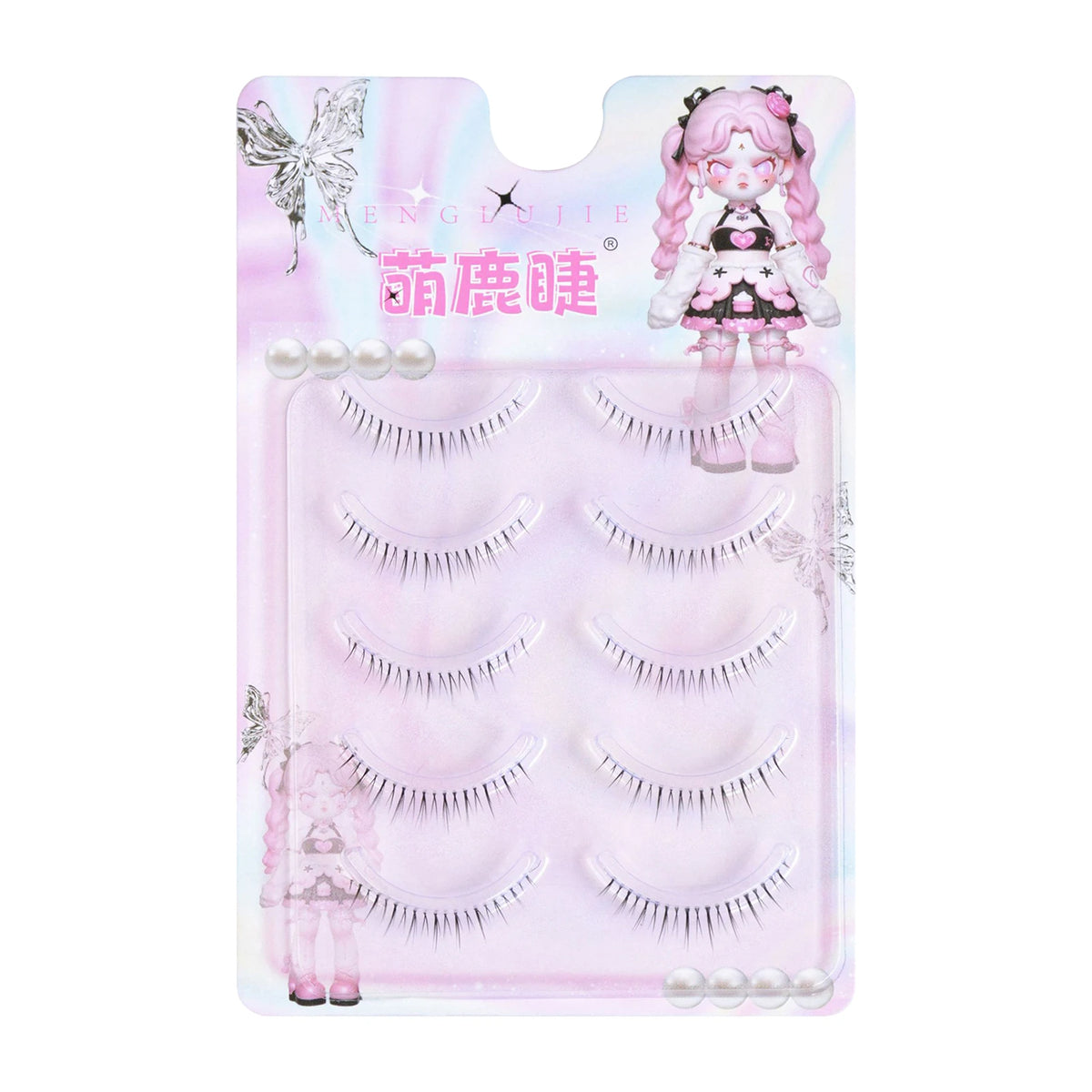 5 Pairs 4-8mm Antique Cartoon Lower False Eyelashes Wispy Cluster Natural Daily Eyelash Extensions For Beauty Eye Cosplay Makeup
