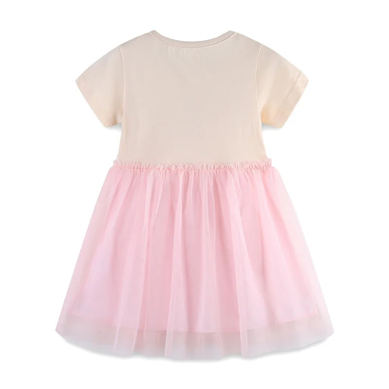 Jumping Meters Fairy Tale Summer Princess Girls Dresses Kids Vestidos Party Birthday Baby Clothing Embroidery Dress Wedding